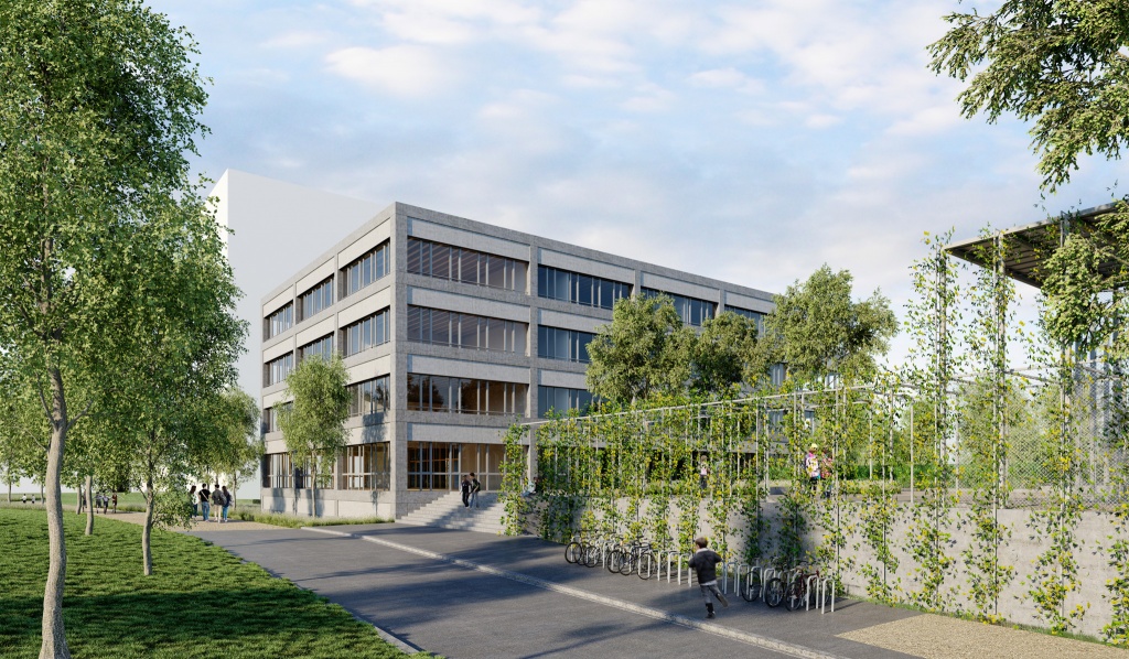 Visualisierungen Wettbewerb Schulhaus Thurgauerstrasse Zürich, Anette Gigon / Mike Guyer Architekten 2017
